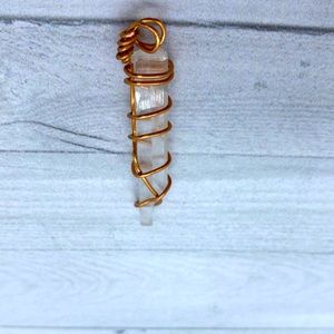 Healing Natrolite Crystal Handmade Pendant